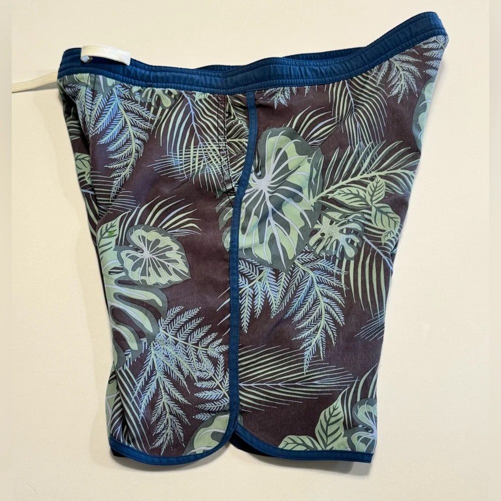 Fair Harbor Kids Anchor Swim Trunk Palm Leaf Beach Pool Youth Boys XL - Picture 3 of 14